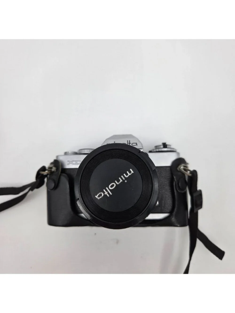 Minolta XG-1 35mm SLR Film Camera W/ 50mm Lens Pentax Leather Cover Nikon Strap